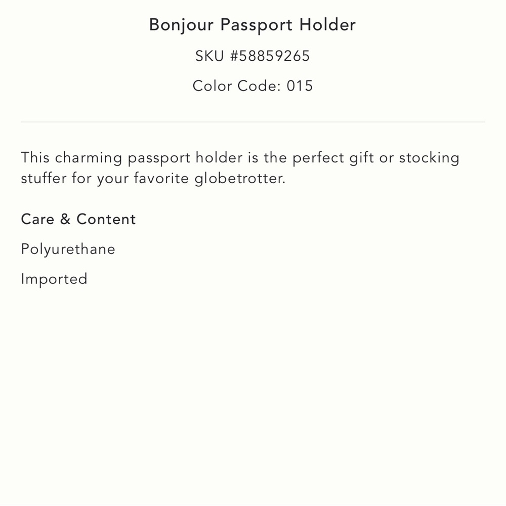 ANTHROPOLOGIE NWT Bonjour Passport Holder • Bifold PU Leather • Colorful - Picture 7 of 11